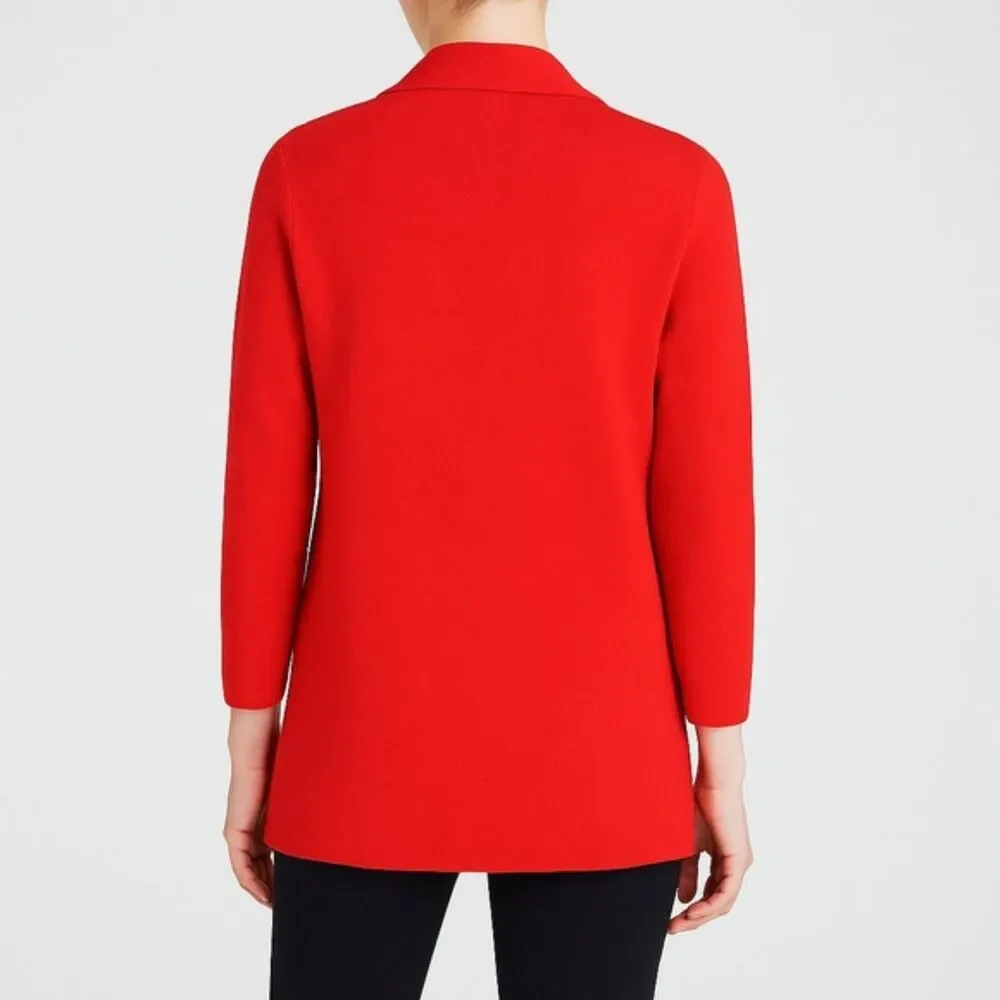 J. Crew Sophie Open Front Sweater Knit Blazer Cardigan Cerise Red Size Small